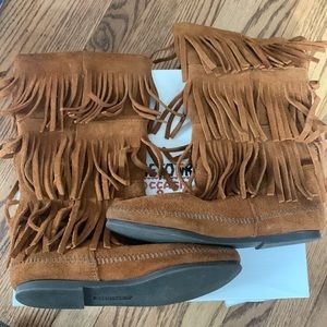 Minnetonka Fringe Boots